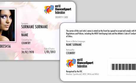 WDSF eCards / WDSF ID Cards Постановка спортсменов в пару в базе данных WDSF
