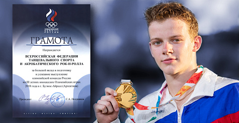 ФТСАРР награждена Почетной грамотой Олимпийского комитета России